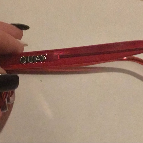 Quay Red Anything Goes Square Sunglasses - Picture 7 of 9